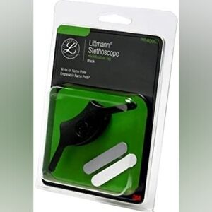 3m Littmann Stethoscope Id Tag Name Tag Unisex BLACK